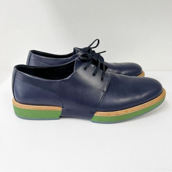 Salvatore Ferragamo Other - Salvatore Ferragamo Lace Up Oxfords Dress Shoes Navy Kelly Green 8.5